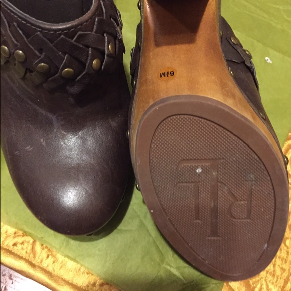 Slip in RL mules.Always stored in box, comfortable leather. 4.75” heel.True fit. - Picture 3 of 3